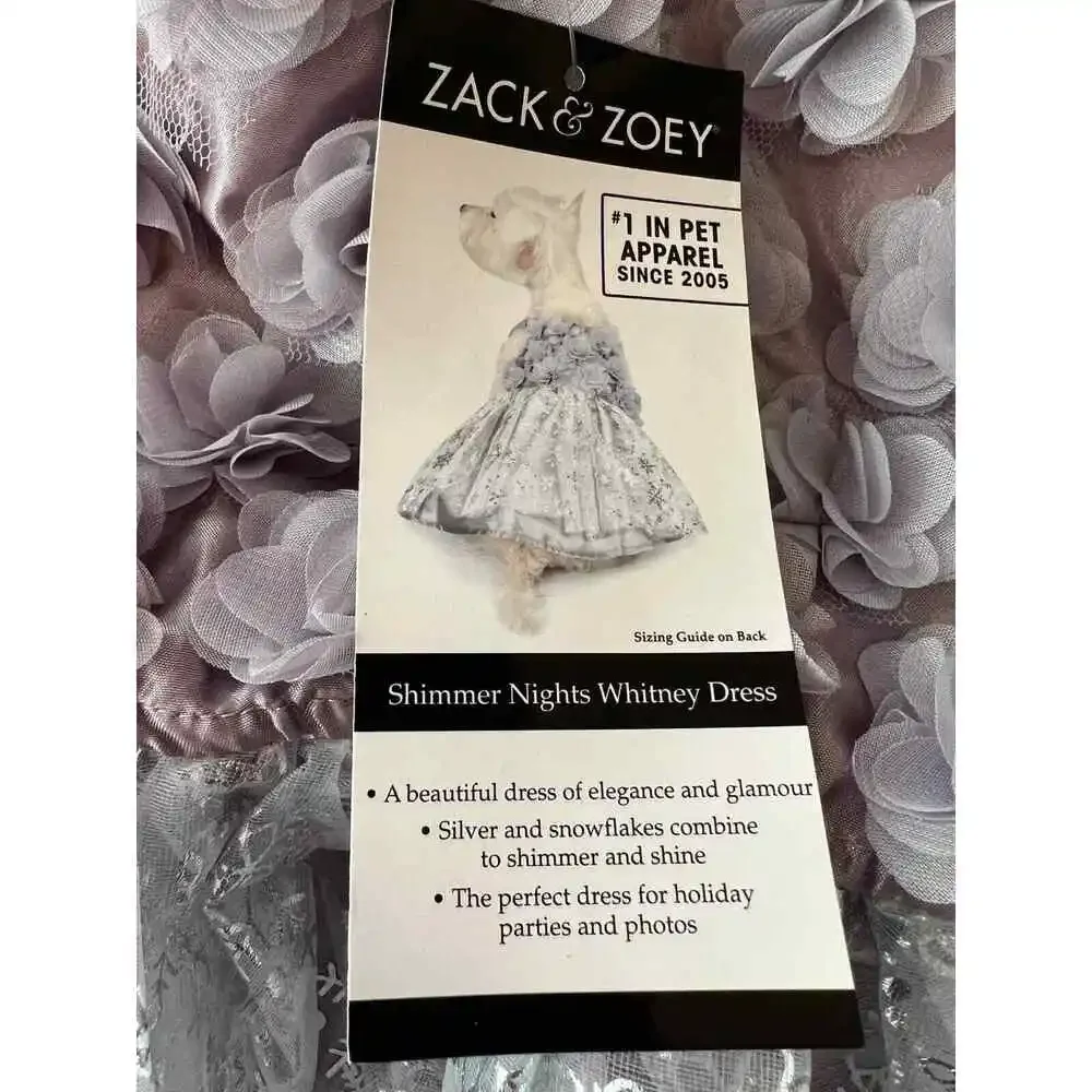 PetEdge Zack & Zoey Shimmer Nights Whitney Dress Lg NEW